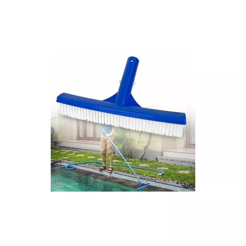 1 Uds. Cepillo de limpieza de piscina de plástico cabezal de cepillo de limpieza escoba de cepillo Extra ancho para limpiar piscina Spa bañera barato