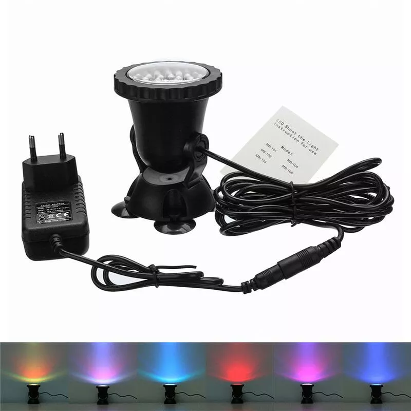 1 juego 1 luces LED RGB Luces subacuáticas para piscinas Foco Impermeable IP68 Acuario Fuente de jardín Estanque Lámpara de peces Paisaje Decoración barato