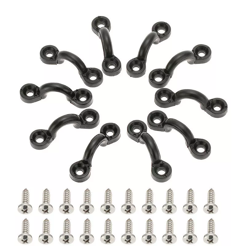 10pcs Nylon Bungee Deck Loops Tie Down Pad Eye con 20 tornillos para barco Kayak Kit de aparejo de cubierta barato