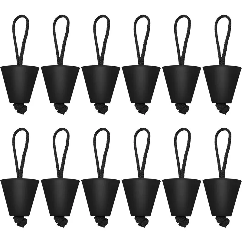 12PCS Universal Kayak Scupper Plug Kit Tapones de silicona Scupper Tapones Tapones de drenaje Tapones con cordon barato