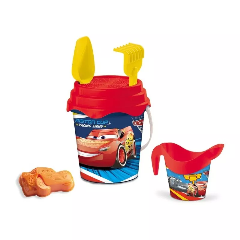 18532 cars - cubo y juguetes de playa (7 piezas) - Mondo barato