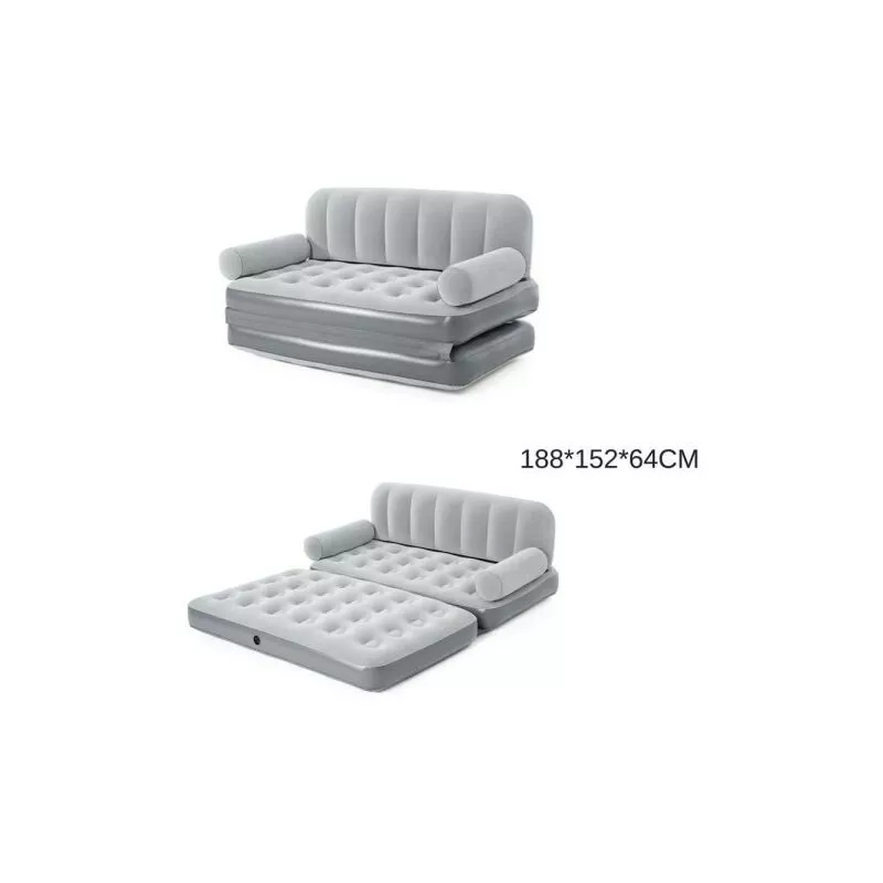 2 -Cama de sofá de posición en 1 Inflable 2 asientos con bomba 188x152x64cm 75073 barato