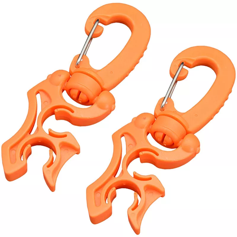 2 paquetes de soporte de manguera de regulador de doble BCD para buceo con clip para mangueras de baja / alta presion