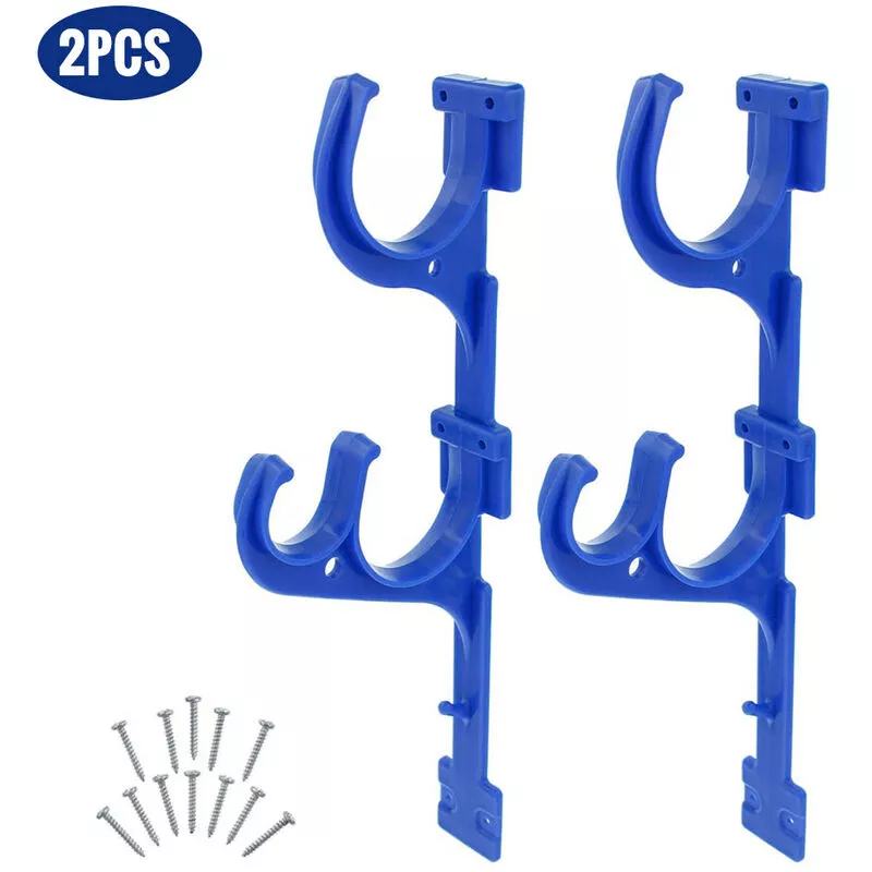 2 uds gancho triple colgador de jardín piscina gancho de poste telescópico colgador de piscina soporte de poste de Spa y colgador de manguera para barato