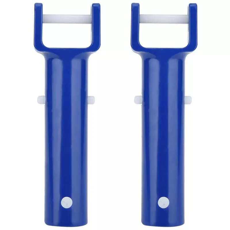 2 uds mango de cabeza en V azul piscina en forma de V Clip cepillo mango de cabeza de repuesto para accesorios de piscina barato