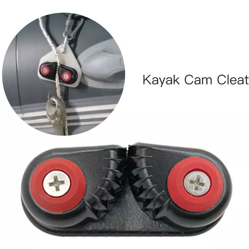 2 uds.Kayak Cam Cleat Barco Canoa Velero Bote de aluminio Tacos de leva Tacos de kayak de entrada rapida barato