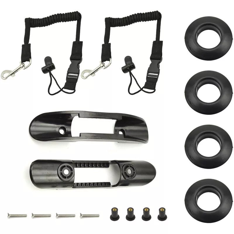4 clips para soporte de paleta de kayak con correas ajustables de seguridad para kayak con 4 anillos de goteo para paleta de kayak