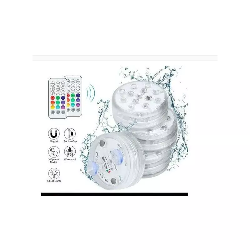 4 luces LED sumergibles