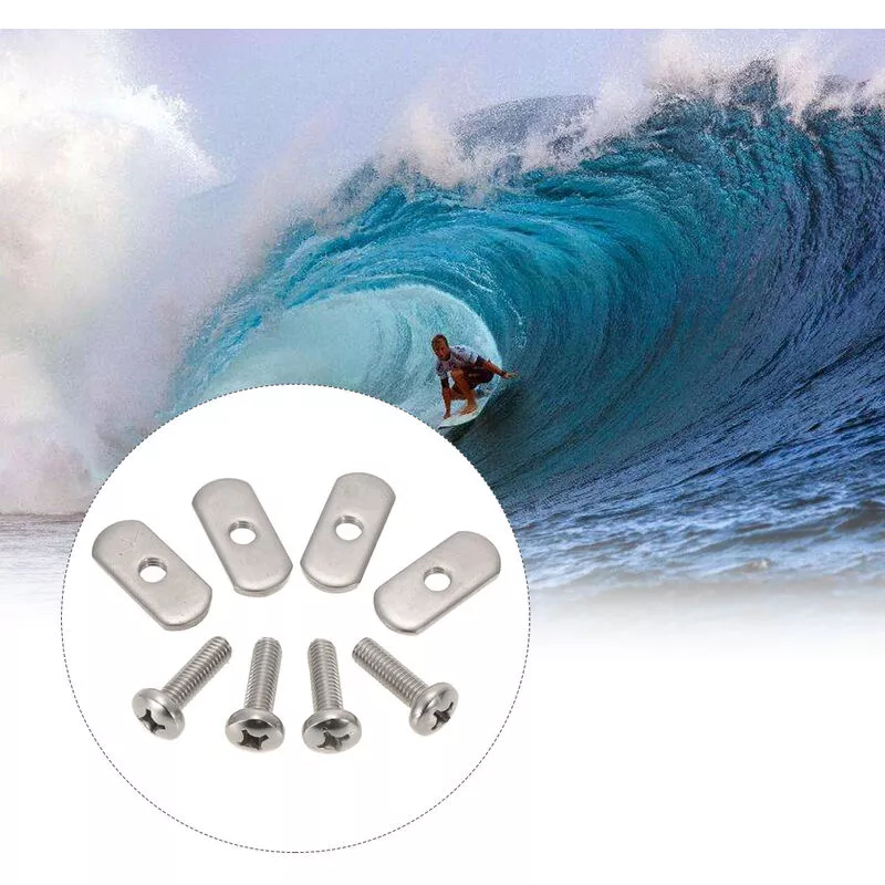 4 rieles de acero inoxidable para kayak / tornillos de riel y tuercas de riel Kit de reemplazo de montaje de equipo de hardware