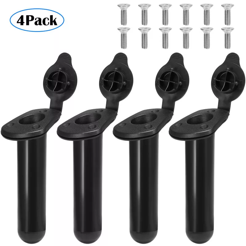 4 soportes para canas de pescar para kayak con tapa