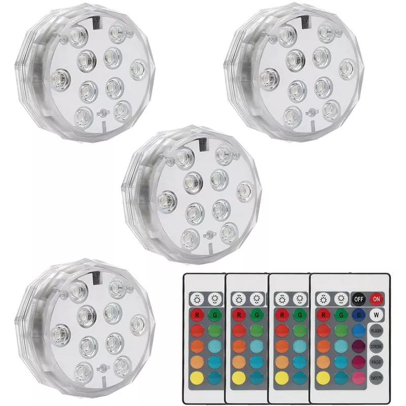 4pcs luces subacuaticas led luces sumergibles led barato