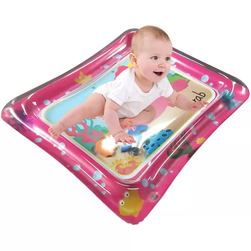 50 * 60cm Alfombra de juego de agua inflable colorida para bebes Tummy Time Alfombrilla de diversion infantil Centro de juegos de desarrollo infantil barato