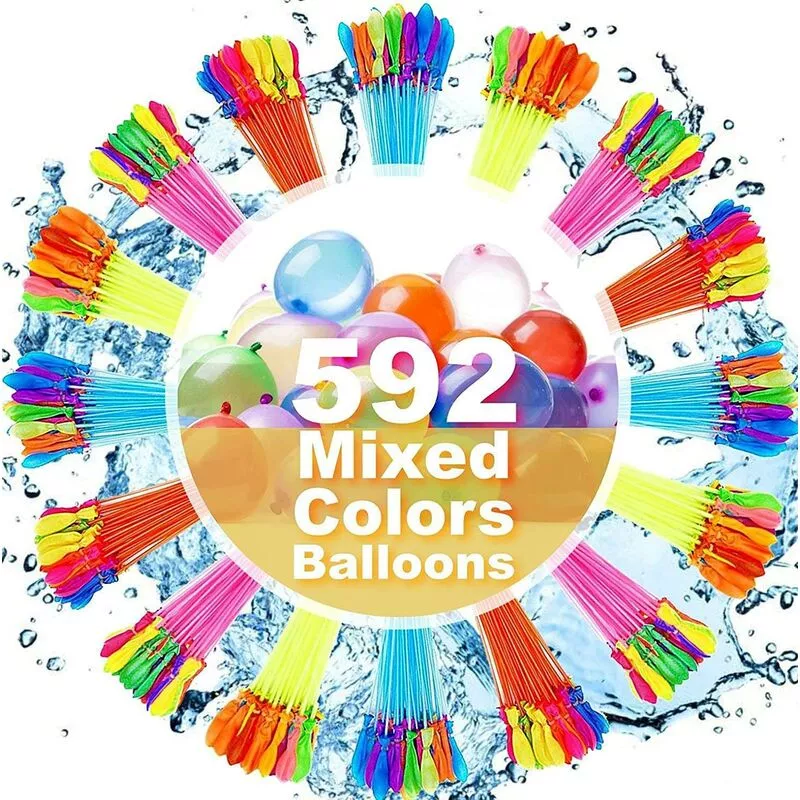 592pcs Niños Adultos Globos de agua Juego de globos inflables rápidos Fiesta de verano Splash Fácil Rápido y divertido Piscina al aire libre en el barato