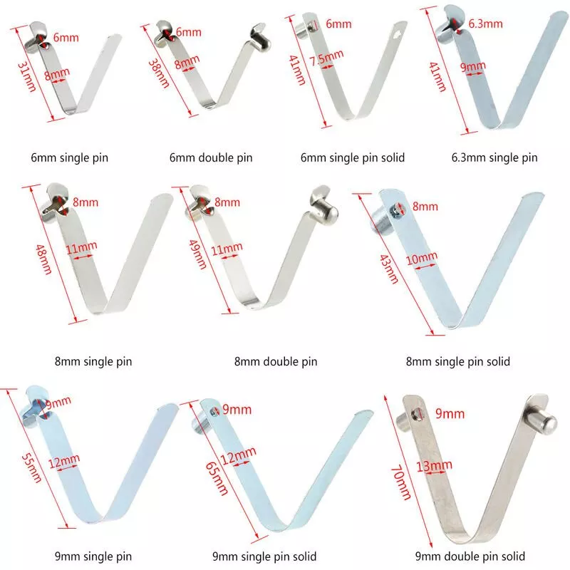 6pcs Clips de resorte de paleta de kayak