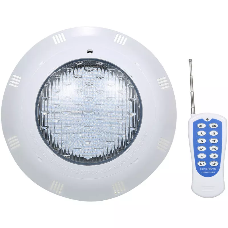 AC12V 45W led rgb Luces de piscina 7 Cambio de color Lámpara subacuática IP68 Luz de piscina impermeable con control remoto barato