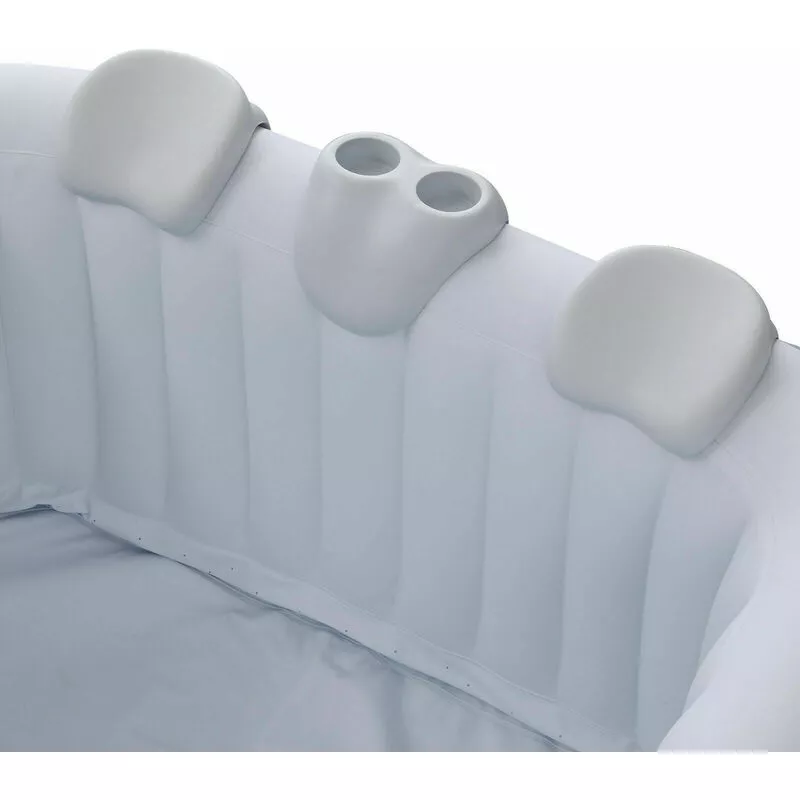 AREBOS Portavasos + 2x cojines de cuello para piscinas de hidromasaje spa sauna - blanco barato