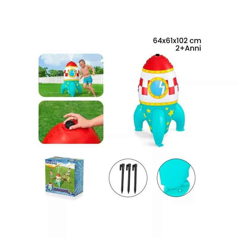 Agramado de misiles de juego Niños de cohete de agua inflable 61x64x102cm 52572 barato