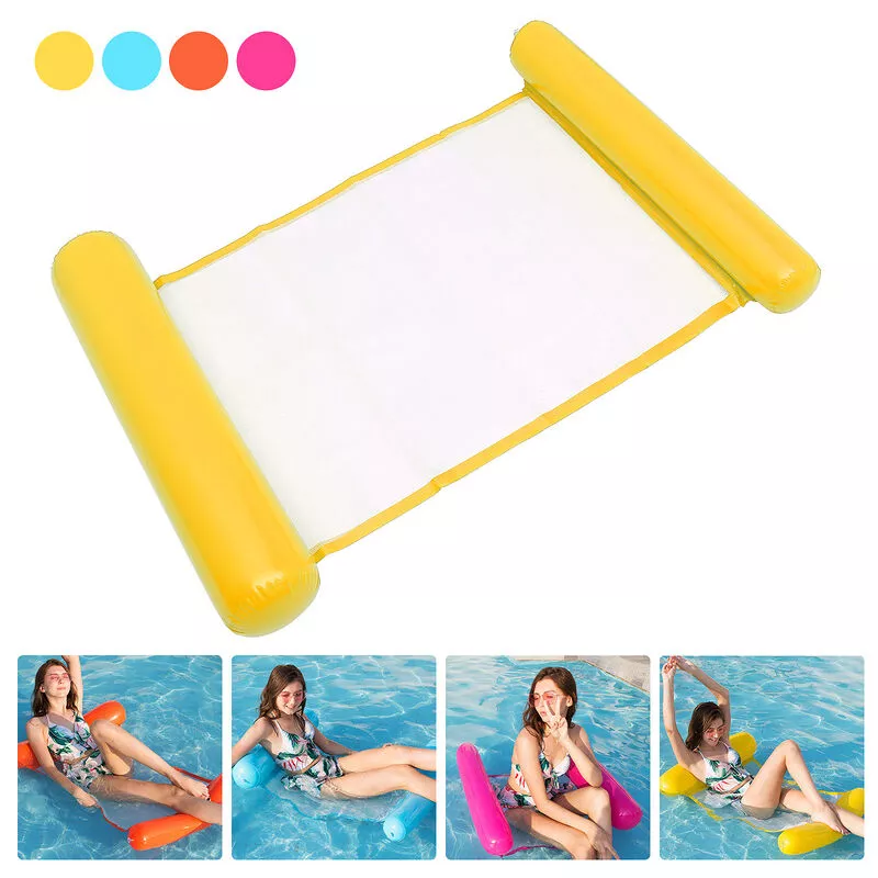 Agua tumbona natación inflable agua hamaca colchón de aire flotante natación nadando piscina - Gelb - Hengda barato