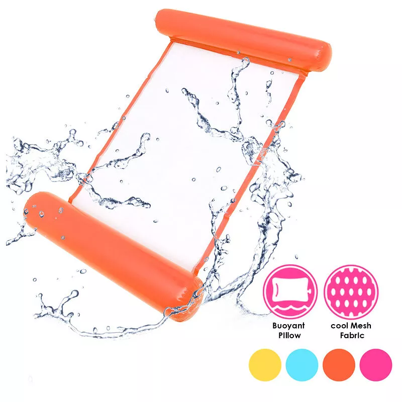 Agua tumbona natación inflable agua hamaca colchón de aire flotante natación natación piscina - Orange - Hengda barato