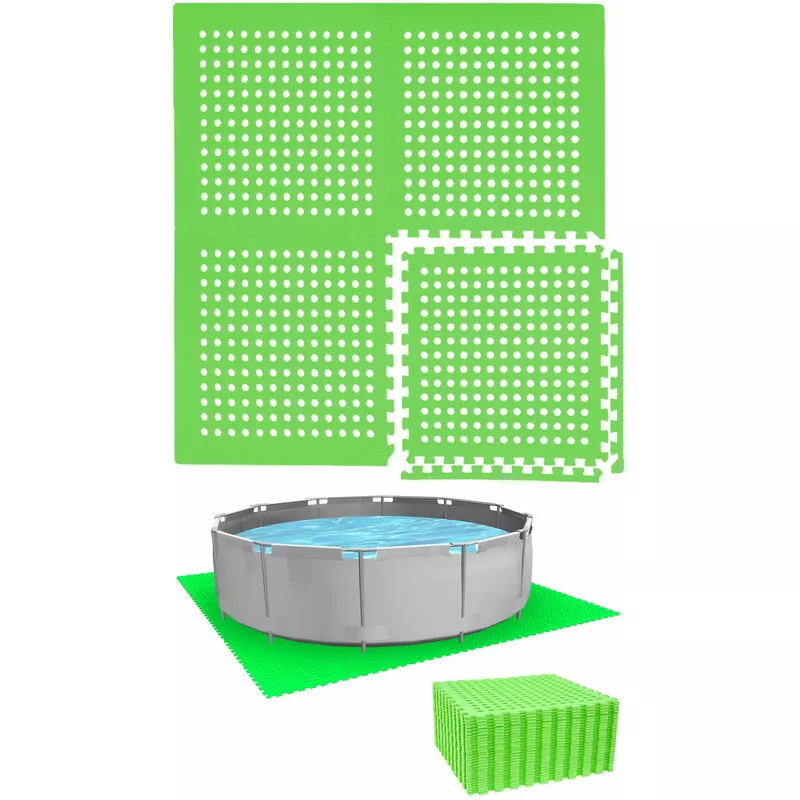 Alfombra para Piscina de 244 cm - 28 Esteras - Juego de Alfombrillas Protectoras - grün barato