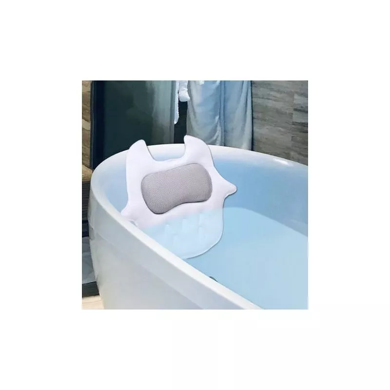 Almohada de baño 3D con ventosas antideslizantes y potentes - Almohada de baño de spa ergonómica para relajar la espalda y el cuello (blanco) drive barato