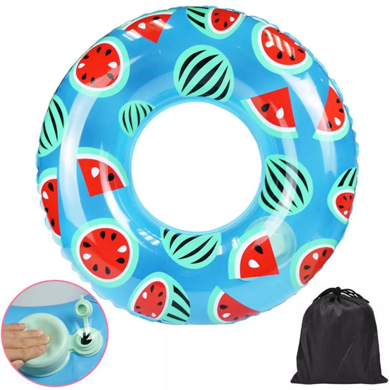 Anillo inflable de la nadada con presionar la inflacion verano la piscina de natacion pareo tubo del flotador juguete para adultos de los ninos