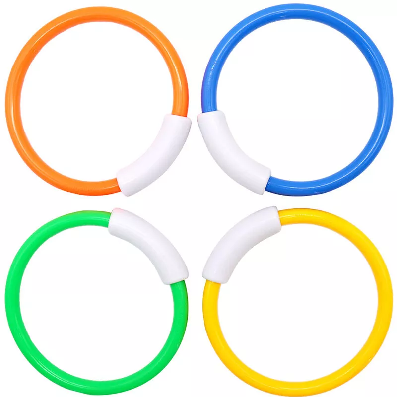 Anillos de buceo 4pcs Anillos de juguete de piscina subacuatica de 5.3 pulgadas para ninos Ninos barato