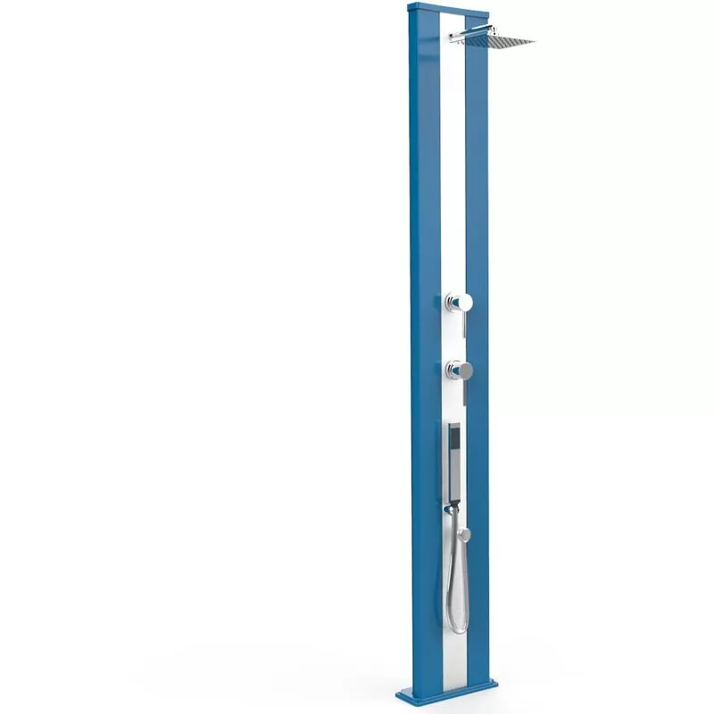 Arkema Design-prodotto Made In Italy - Ducha Dada S azul y inox con ducha manua cm 34x14x229 CV-D440/5012-I barato