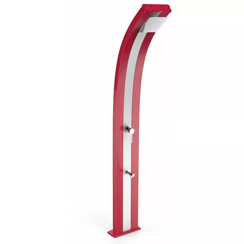 Arkema Design-prodotto Made In Italy - Ducha Solar Dada Cereza Roja e Inox cm 34x14x225 CV-D320/3027-I barato
