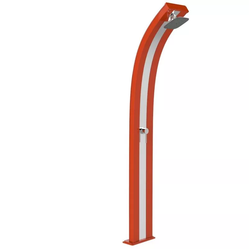 Arkema Design-prodotto Made In Italy - Ducha Solar Dada Naranja y Banda Inoxida cm 34x14x225 CV-D300/2009-I barato