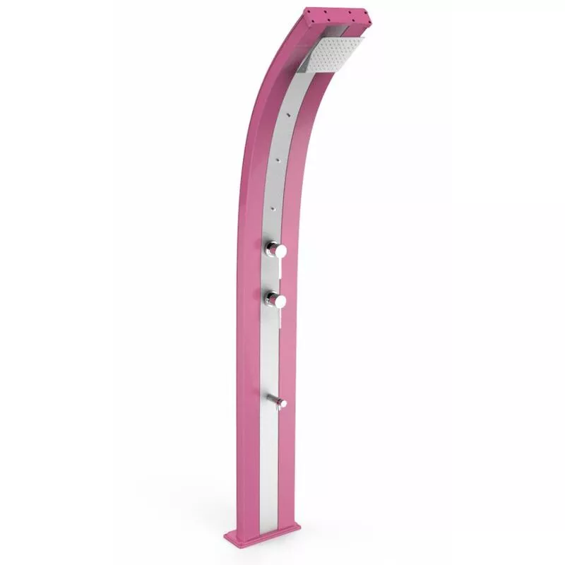 Arkema Design-prodotto Made In Italy - Ducha Tradicional Dada Fucsia y Inox cm 34x14x225 CV-D355/4003-I barato