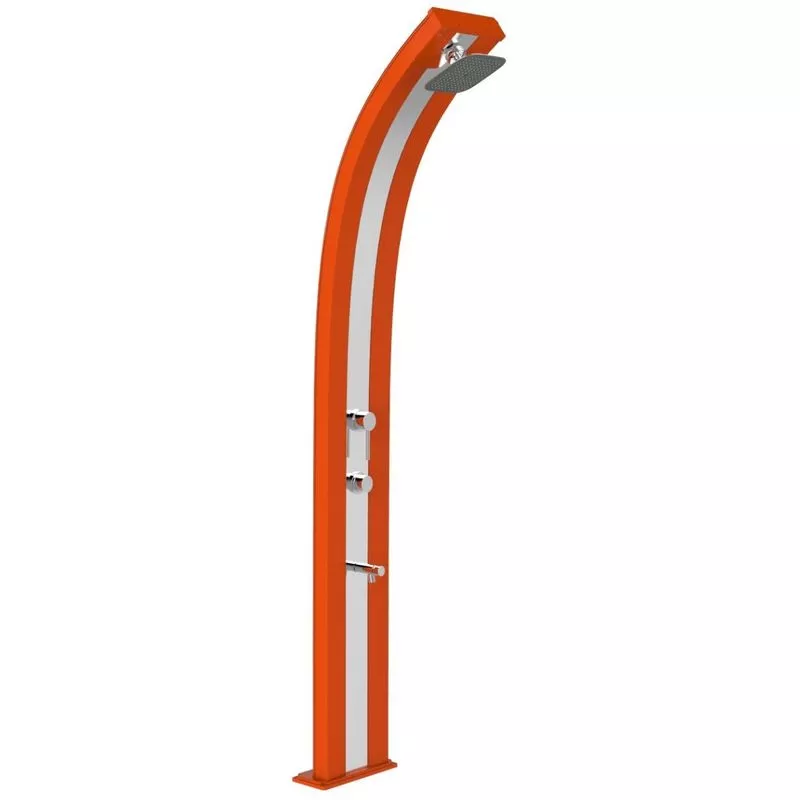 Arkema Design-prodotto Made In Italy - Ducha caliente solar Dada Orange y Inox cm 34x14x225 CV-D330/2009-I barato