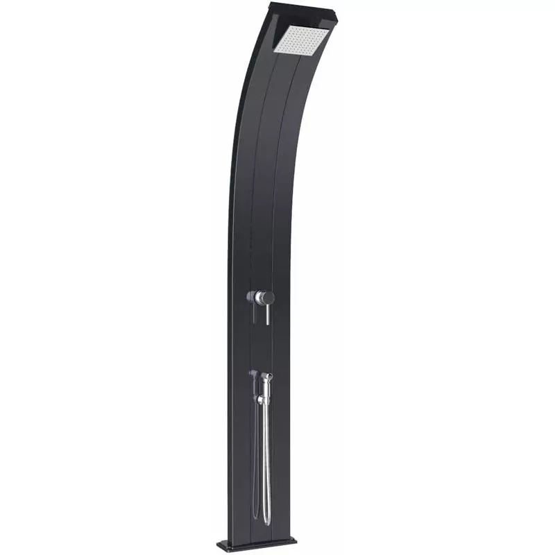 Arkema Design-prodotto Made In Italy - Ducha caliente solar Top Dada Perla Negr cm 225x14x34 CV-D340-TL/7300 barato