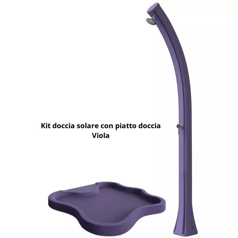 Arkema Design-prodotto Made In Italy - Ducha caliente solar con placa cm 19x17x215 DOCCIALAGHETTO VIOLA barato