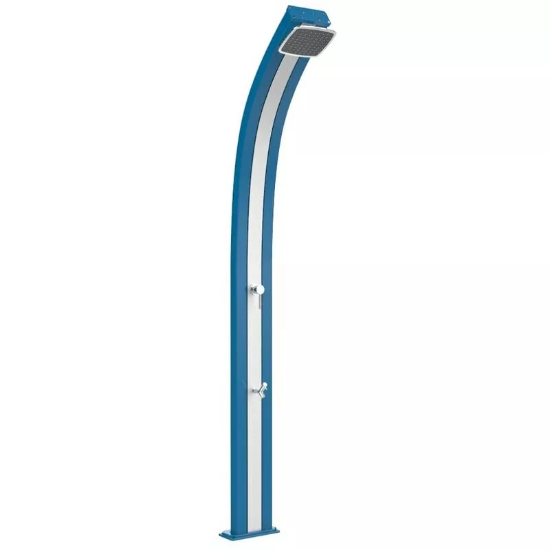 Arkema Design-prodotto Made In Italy - Ducha clásica con lava pies azul y acero cm 26x12x224 CV-A125/5012-I barato