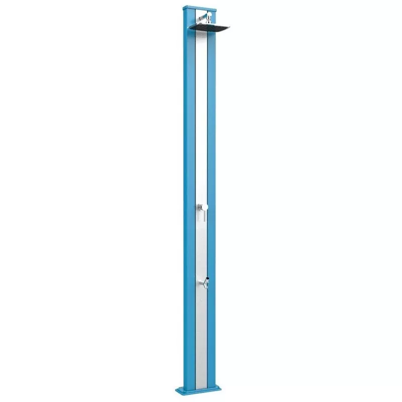 Arkema Design-prodotto Made In Italy - Ducha clásica con lava pies azul y acero cm 26x12x228 CV-A225/5012-I barato