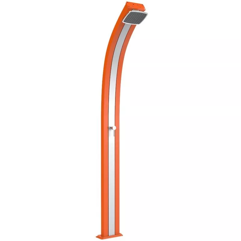 Arkema Design-prodotto Made In Italy - Ducha curva Spring Orange Banda de acero cm 26x12x224 CV-A105/2009-I barato