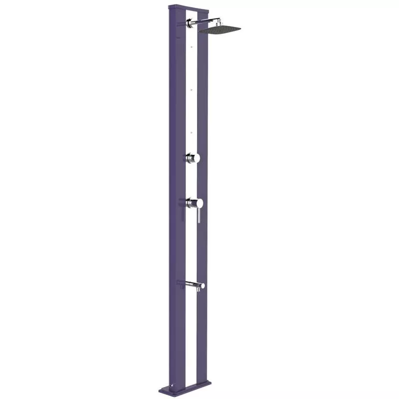 Arkema Design-prodotto Made In Italy - Ducha de aluminio Dada S Púrpura y aInox cm 34x14x229 CV-D455/4005-I barato