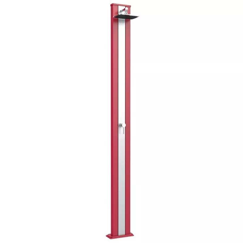 Arkema Design-prodotto Made In Italy - Ducha de diseno Spring S Red e Inox cm 26x12x228 CV-A205/3027-I barato