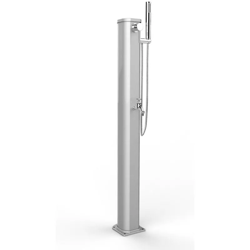 Arkema Design-prodotto Made In Italy - Ducha de jardín tradicional Inox cm 115x20x18