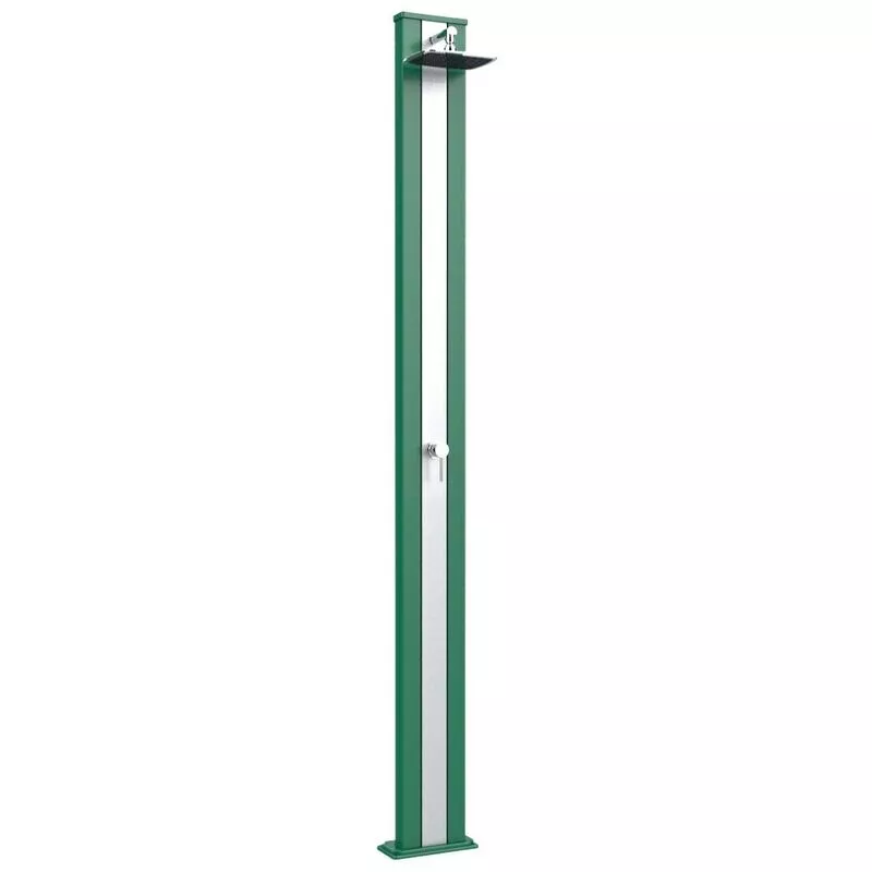 Arkema Design-prodotto Made In Italy - Ducha ecológica Spring S Green e Inox cm 26x12x228 CV-A200/6016-I barato