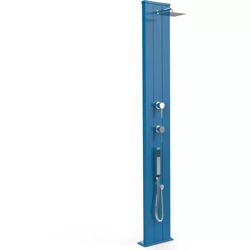Arkema Design-prodotto Made In Italy - Ducha exterior Dada Blue con teleducha cm 34x14x229 CV-D440/5012 barato