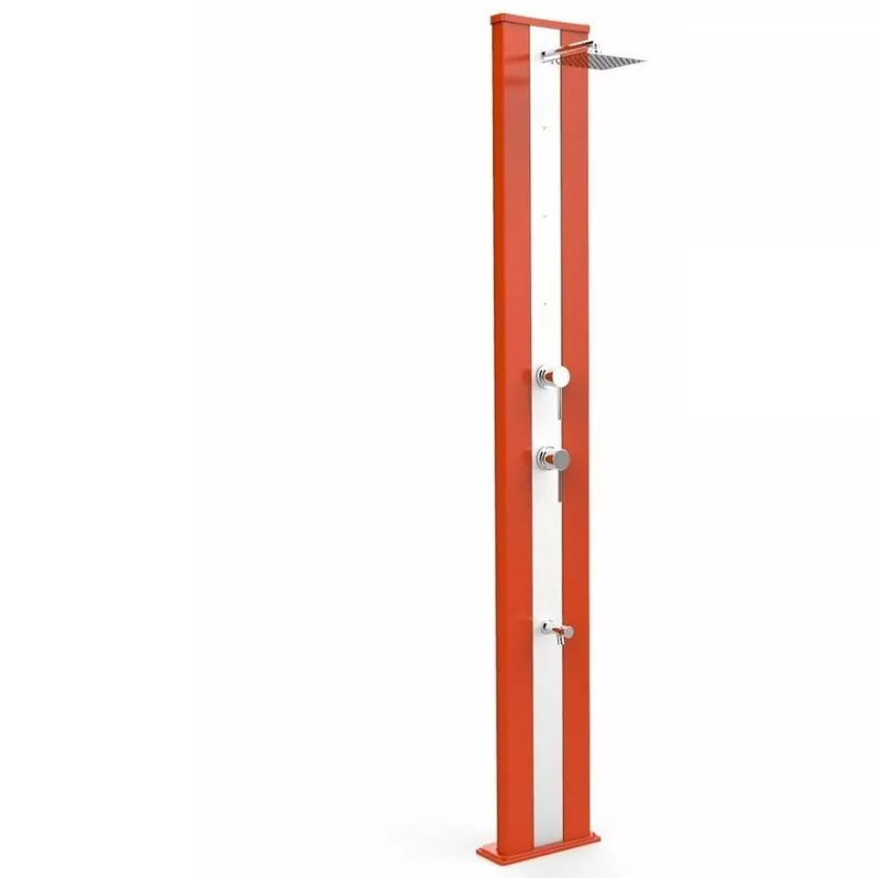 Arkema Design-prodotto Made In Italy - Ducha nebulizadora Dada Orange y acero i cm 34x14x229 CV-D450/2009-I barato