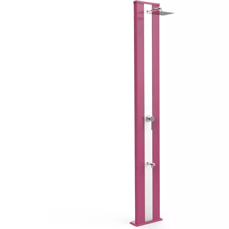 Arkema Design-prodotto Made In Italy - Ducha recta Dada S Fucsia e Inox cm 34x14x226 CV-D420/4003-I barato