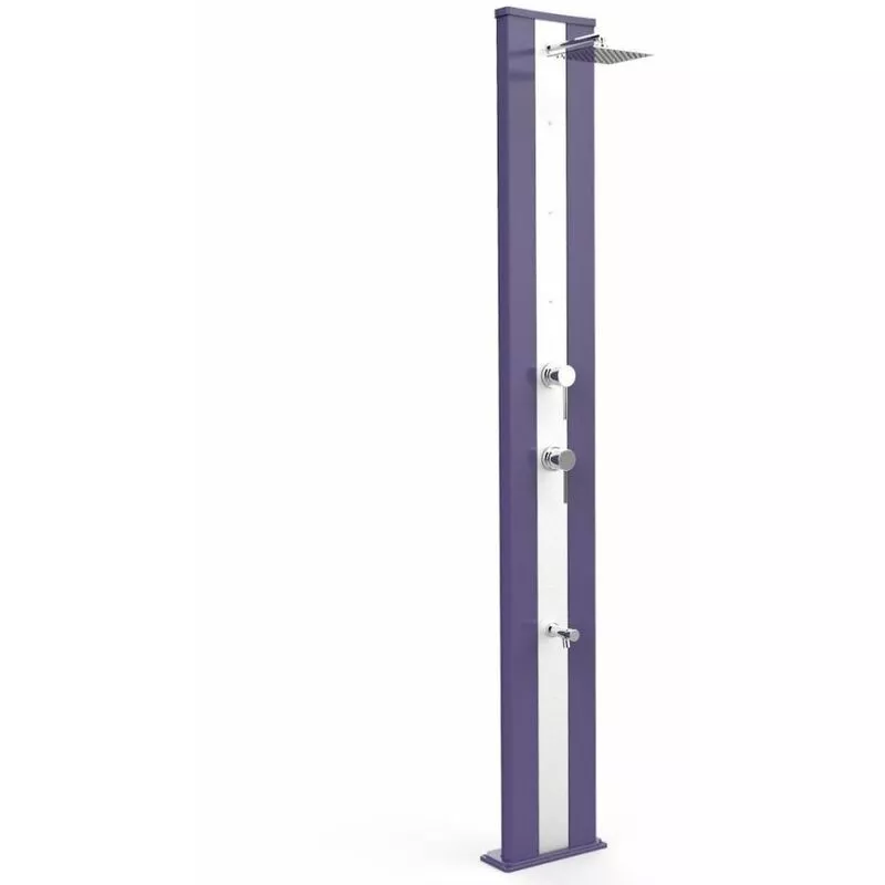 Arkema Design-prodotto Made In Italy - Ducha recta Dada Viola y cinta de acero cm 34x14x229 CV-D450/4005-I barato