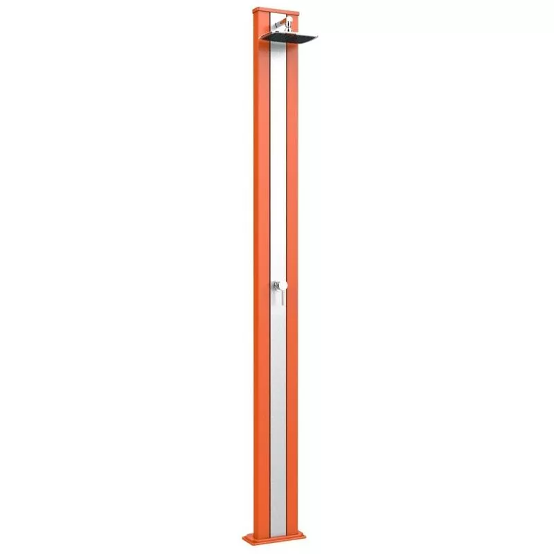 Arkema Design-prodotto Made In Italy - Ducha recta Spring S Naranja y acero ino cm 26x12x228 CV-A205/2009-I barato
