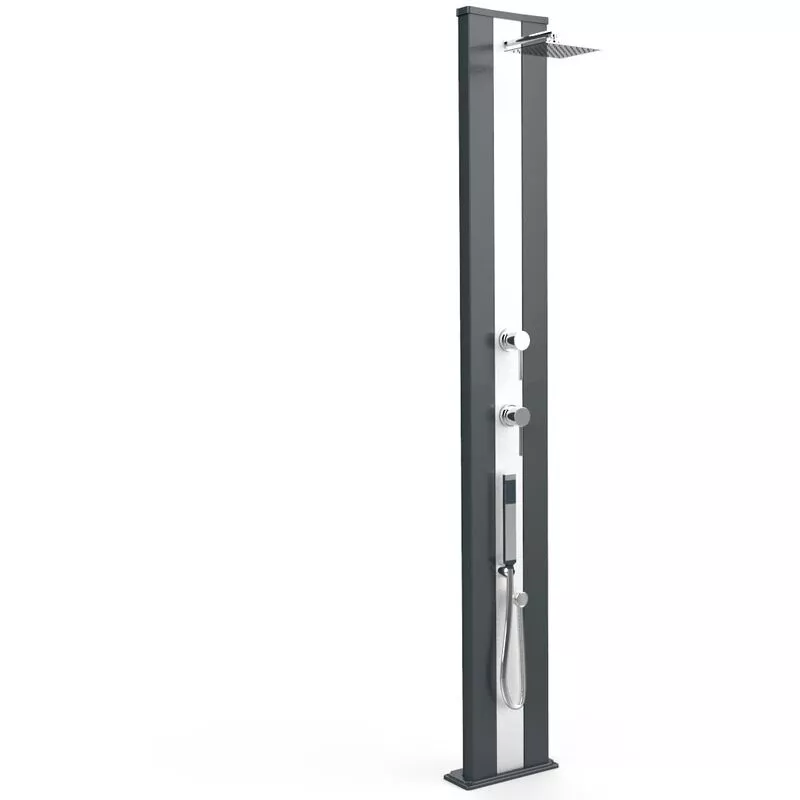 Arkema Design-prodotto Made In Italy - Ducha solar Antracita e Inox Dada S cm 34x14x229 CV-D440/7016-I barato