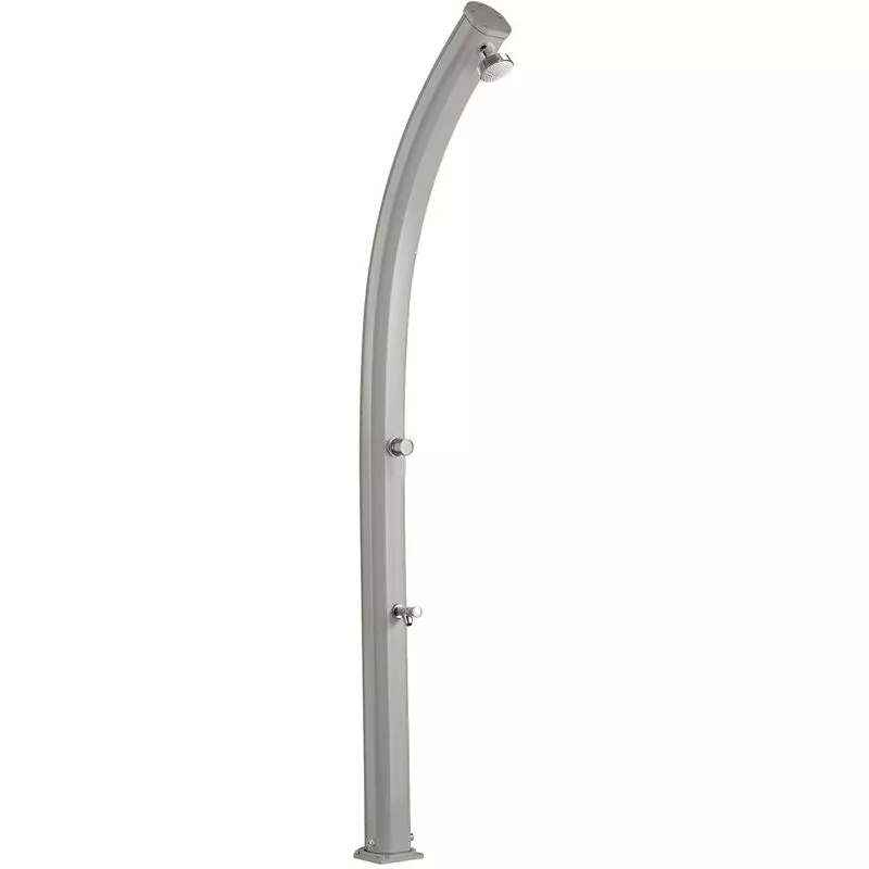 Arkema Design-prodotto Made In Italy - Ducha solar Jolly Aluminio con lavapies cm 15x16