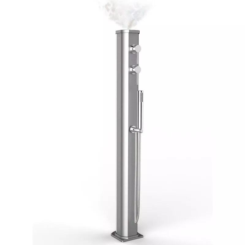 Arkema Design-prodotto Made In Italy - Ducha solar Jolly Go de acero inoxidable cm 128x16