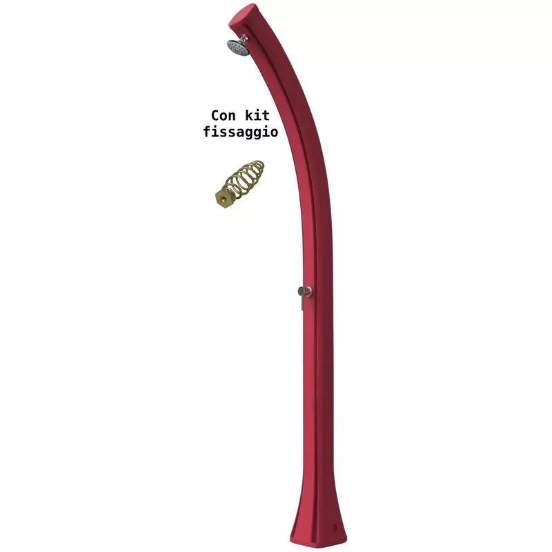 Arkema Design-prodotto Made In Italy - Ducha solar con kit de fijación cm 19x17x215 CONVITE-ROSSA barato